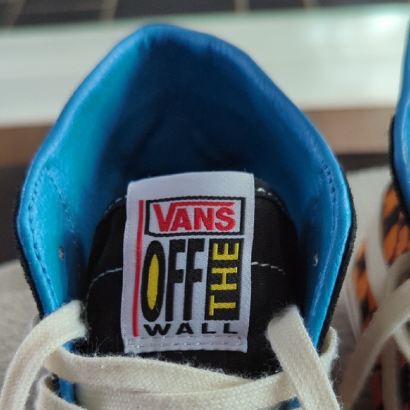 Vans Black,Pink, Orange Checkered High-Top Sneakers T&C Surf Design Hawaii !!! - Picture 8 of 16